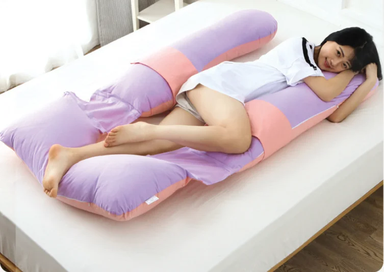 2017 hot new products U-shaped multi-functional side pillow hollow polyester fillinf maternity pillow pregnancy pillow