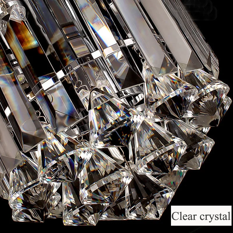 Modern Small Round LED Cognac K9 Crystal Ceiling Lamp For Villa Hotel Corridor Living Room