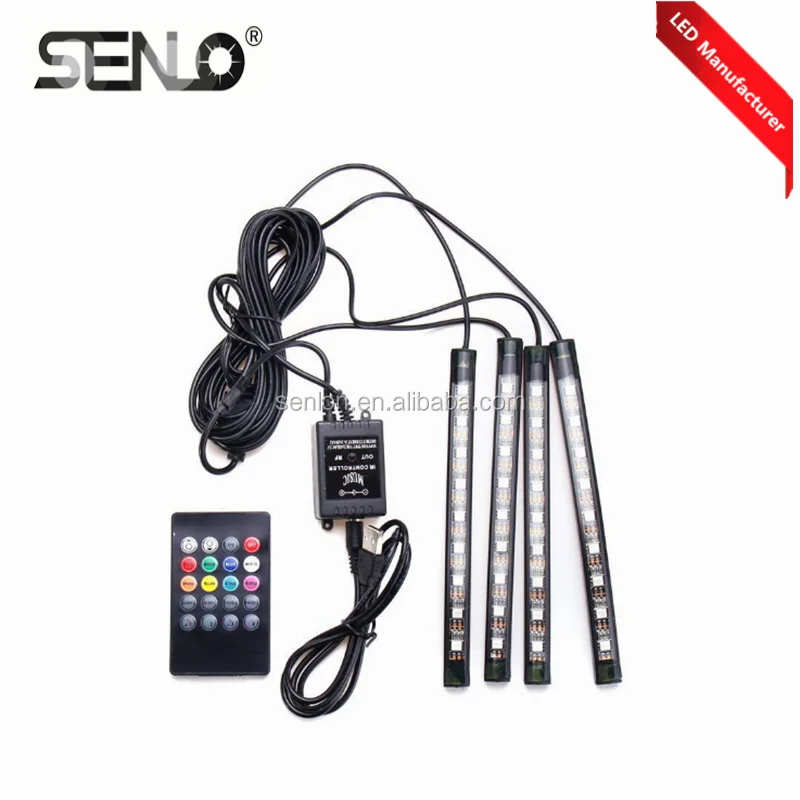 Hot sale Flexible APP Car RGB LED DRL Strip Light Car Decorative Atmosphere Lamp Kit Car Auto Interior Light