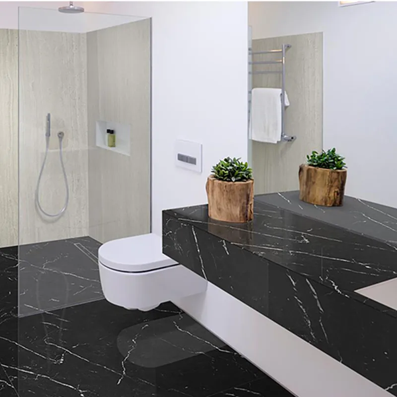 
Black nero marquina marble kitchen island countertop 