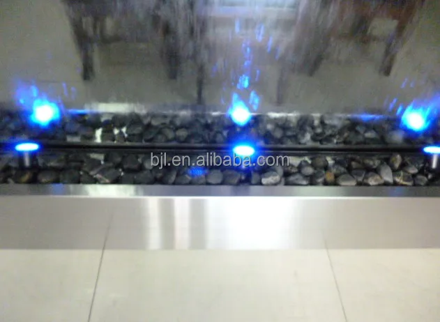 
glass waterfall lighted fountain room dividers 