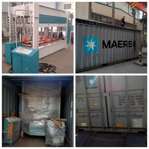 Автоматическая 100T 3 слоя средней печное топливо деревообрабатывающий станок шпон печати под давлением и температурой