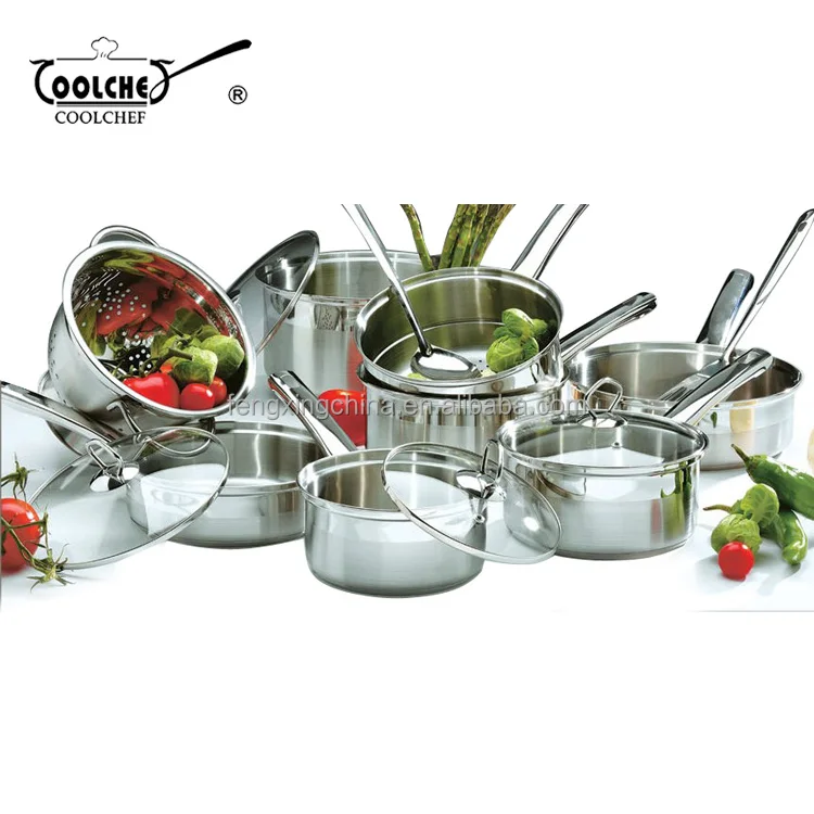 14pcs Stainless Steel Cookware casserole saucepan