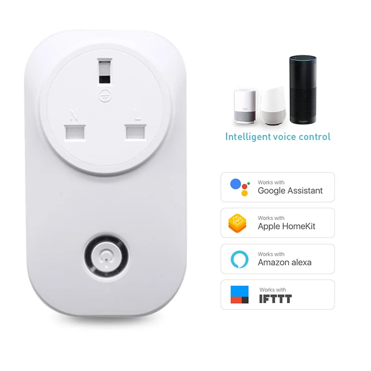 White Label частных маркировки Великобритании Smart Plug Power Outlet FCC