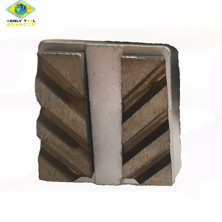 Metal Bond 8 Segments Diamond Grinding Block Frankfurt Abrasive For Marble