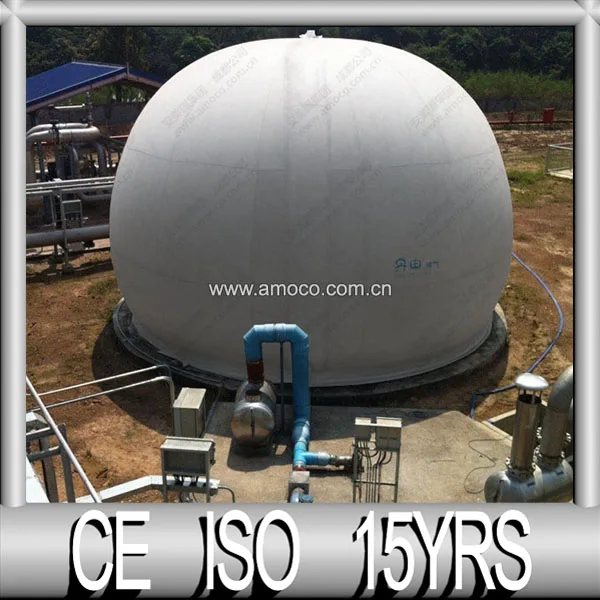 Газовое хранение, резервуар для хранения, воздушный шар для хранения биогаза, двойная мембранная крыша, резервуар для биогаза, оборудование для биогаза, установка для биогаза