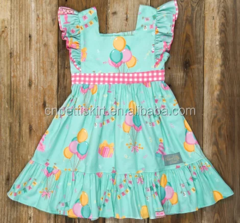 2021 best selling pretty girl party dress wholesale children clothing USA boutique cotton baby clothes