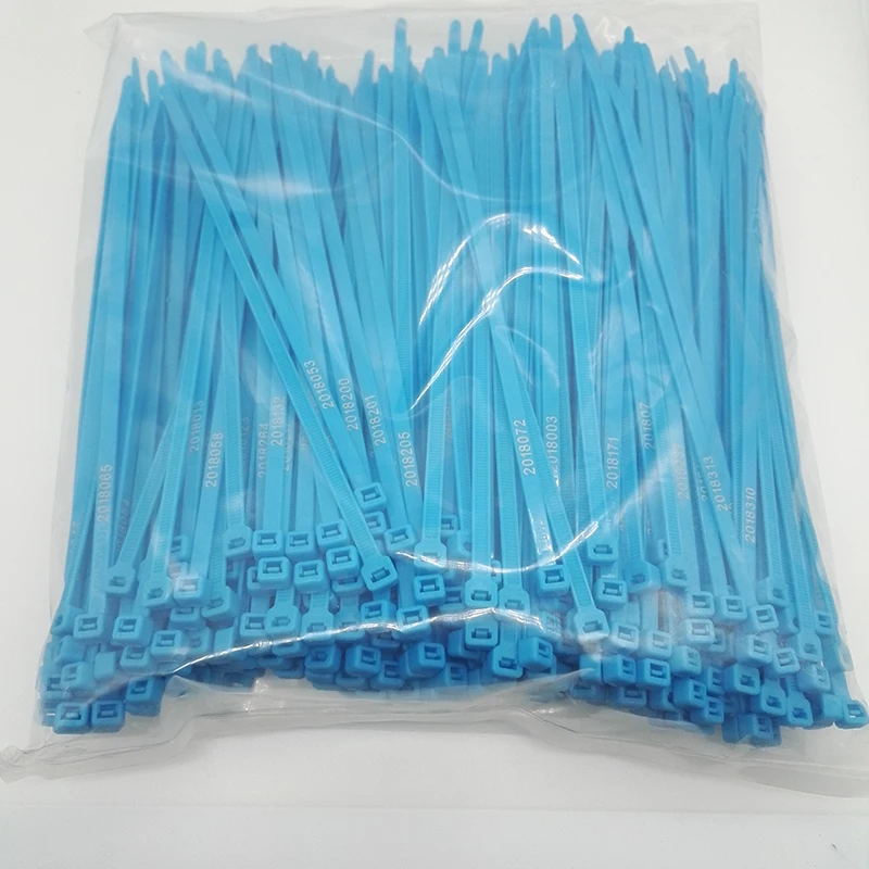 
Blue Red Nylon Numbered Zip Ties With Custom Logo 