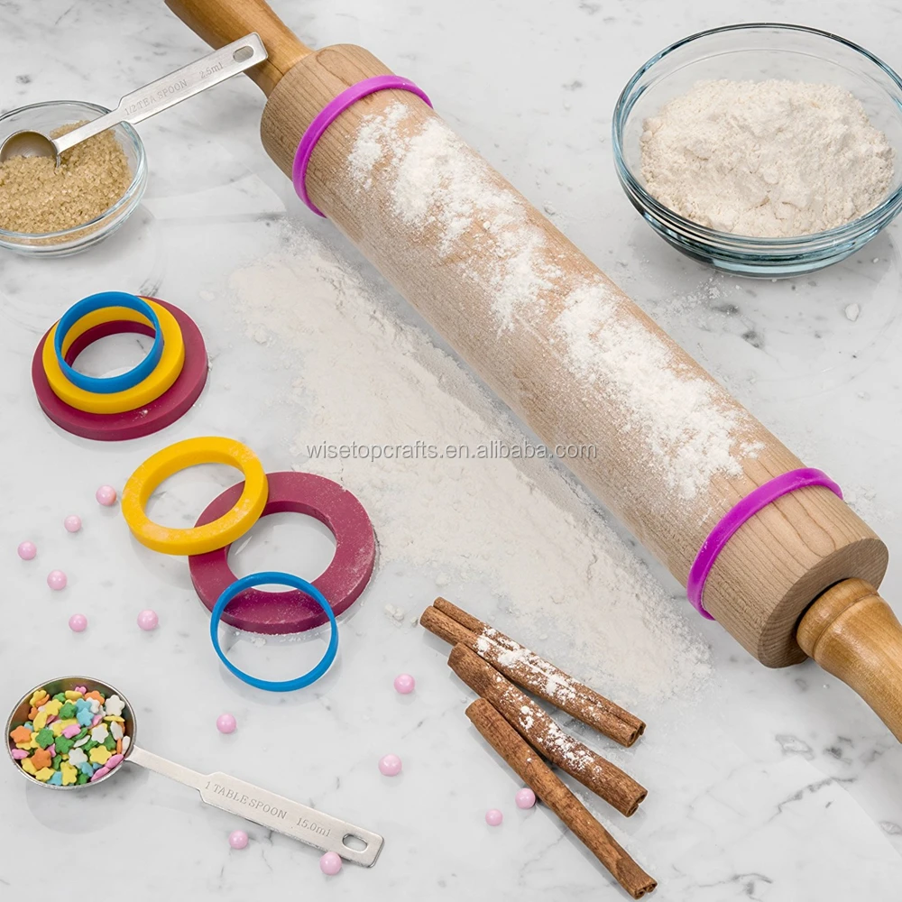 Adjustable Silicone Rolling Pin Rings For Family Party Custom Color Is Available