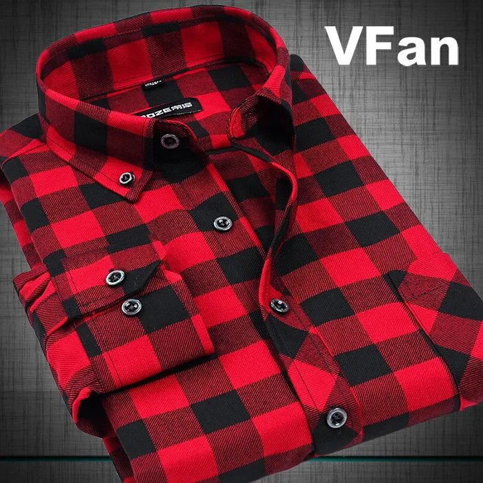 Compra hombres camisas de franela a cuadros online al por
