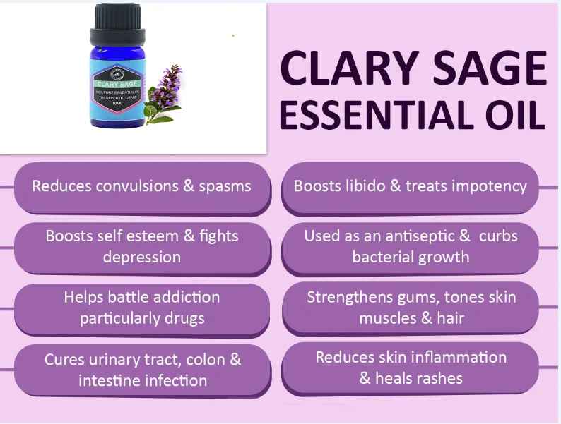 Best Quality Fast Delivery Hot Selling In Bulk Salvia Sclarea 100 Pure Clary Sage Essential Oil