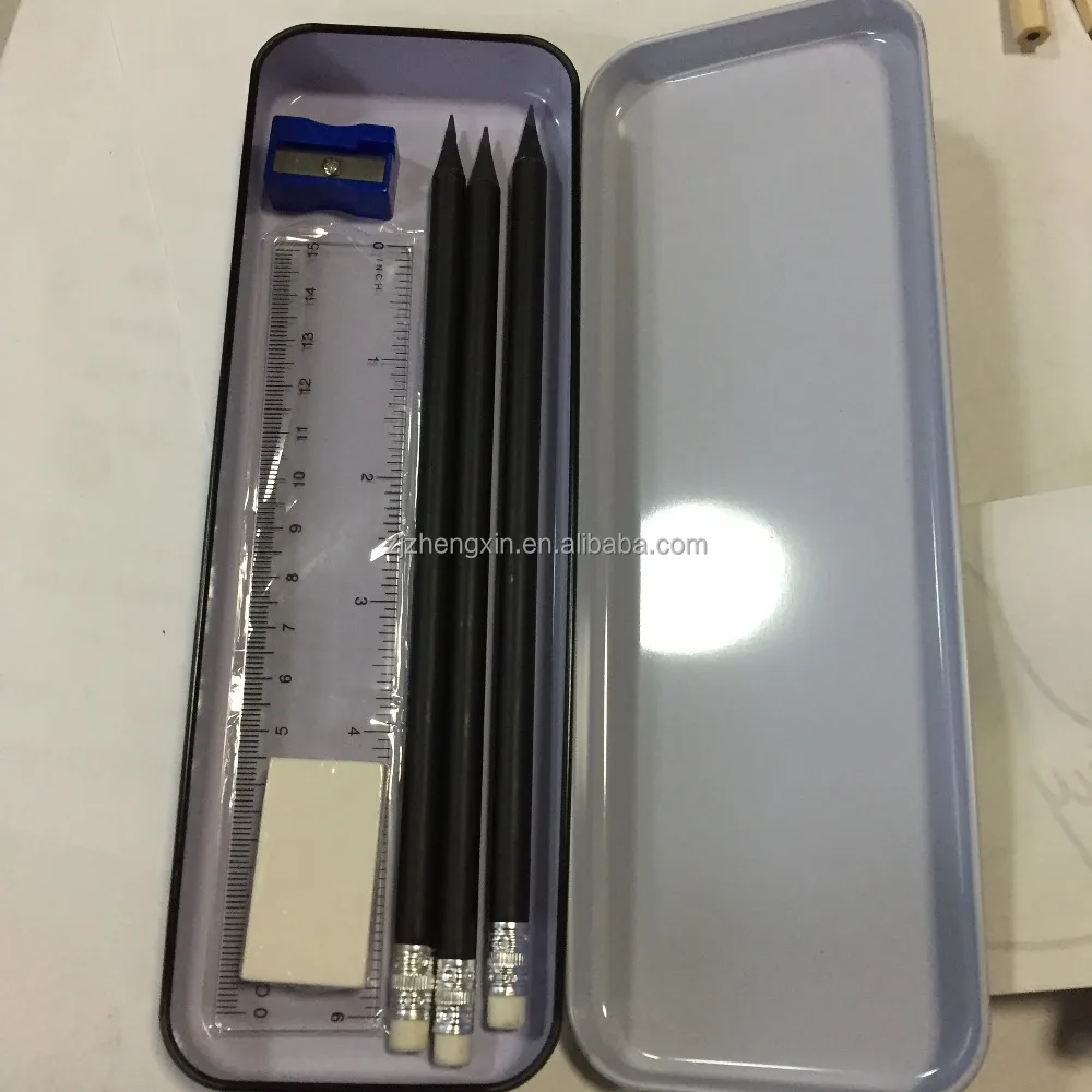 wooden HB pencil with erser blister  office school stationery gift  set pencil set