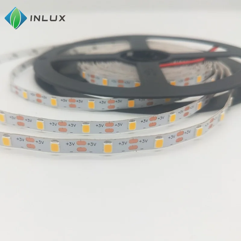 DC 3V smd 2835 60leds warm white cool white 5mm width strip led tv rechargeable battery operated high brightness 3V led strip