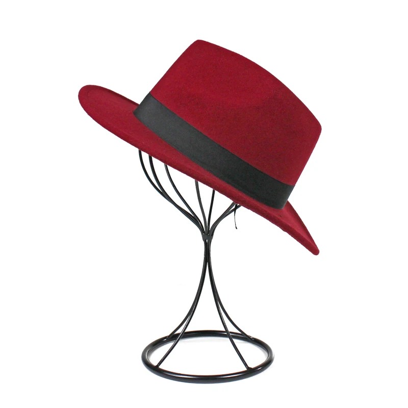 Hot Selling Chinese Wholesale Felt Panama Ladies Hat with Ribbon Tape