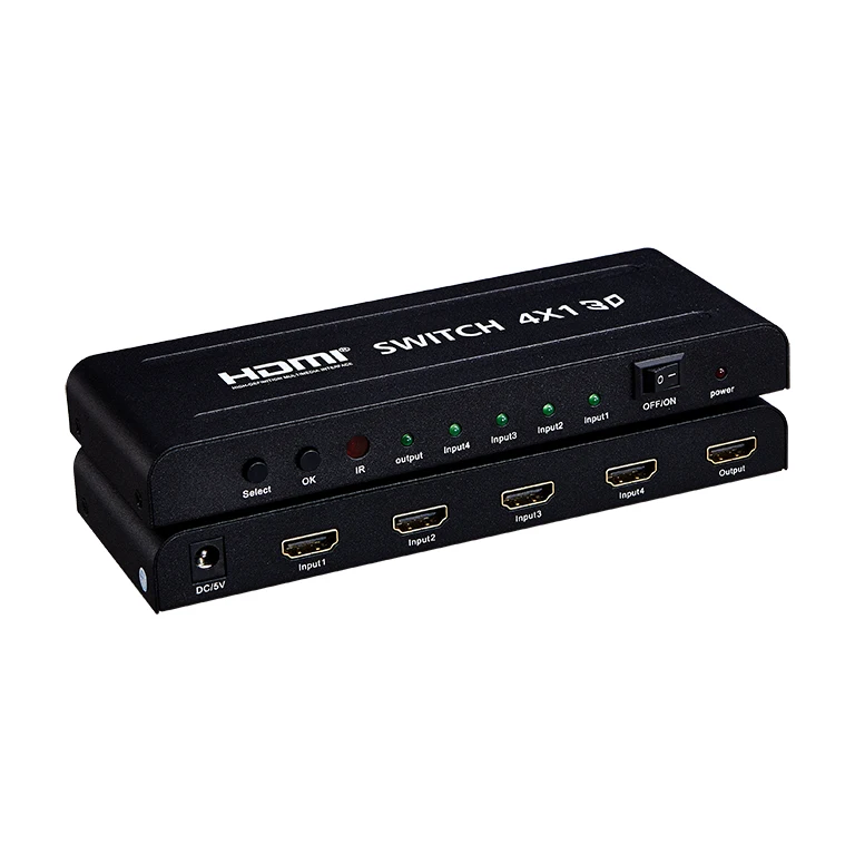 PIP 4 port HDMI switch 4 in 1 out,4K HDMI switch 4x1 with picture in picture