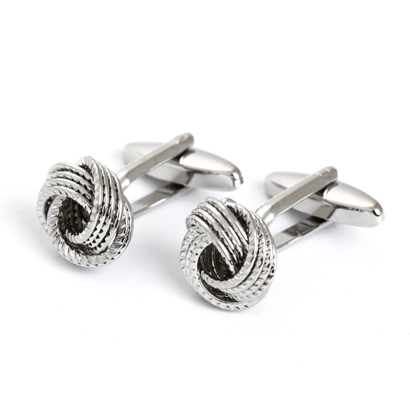 Good Quality Silver Mental Knot Cufflinks for Mens