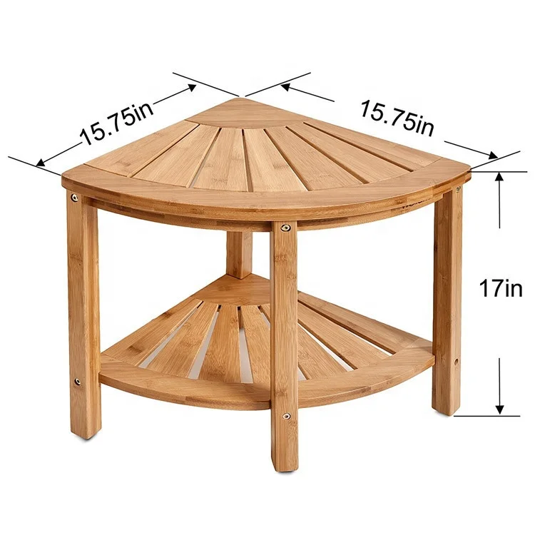 Refined-bam bamboo shower bench