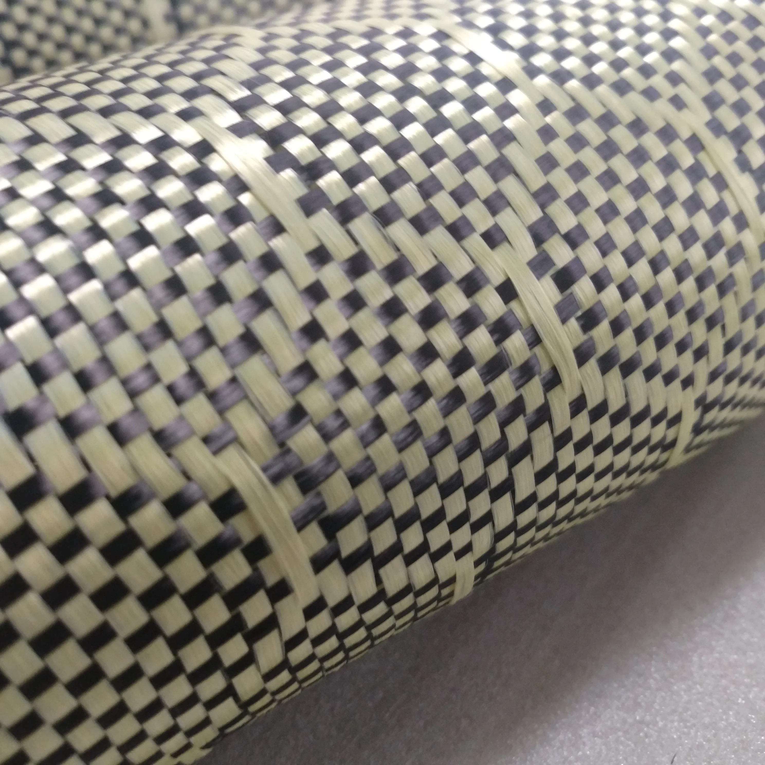 golden honeycomb Colored hybrid aramid carbon fiber fabric