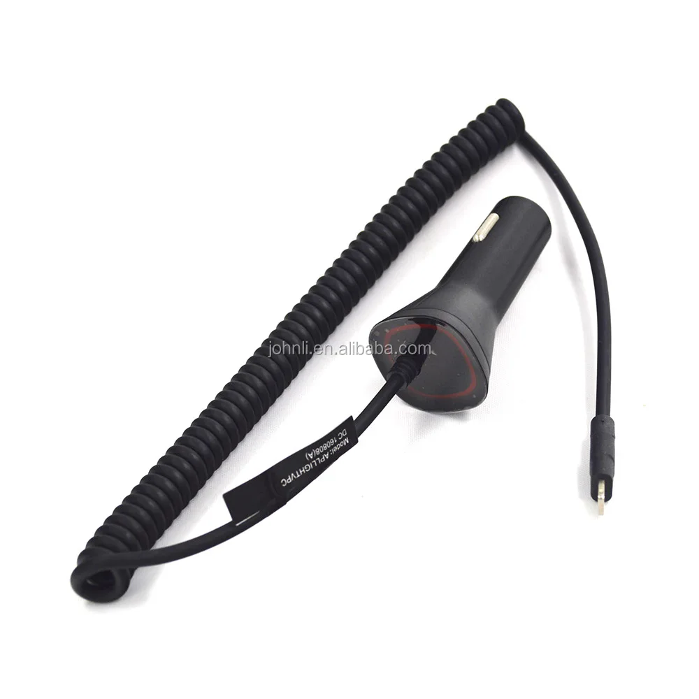 Car charger for Verizon 5V 2A Car adapter with 1.85M 6FT spring cable for iPhone for samsung car charger