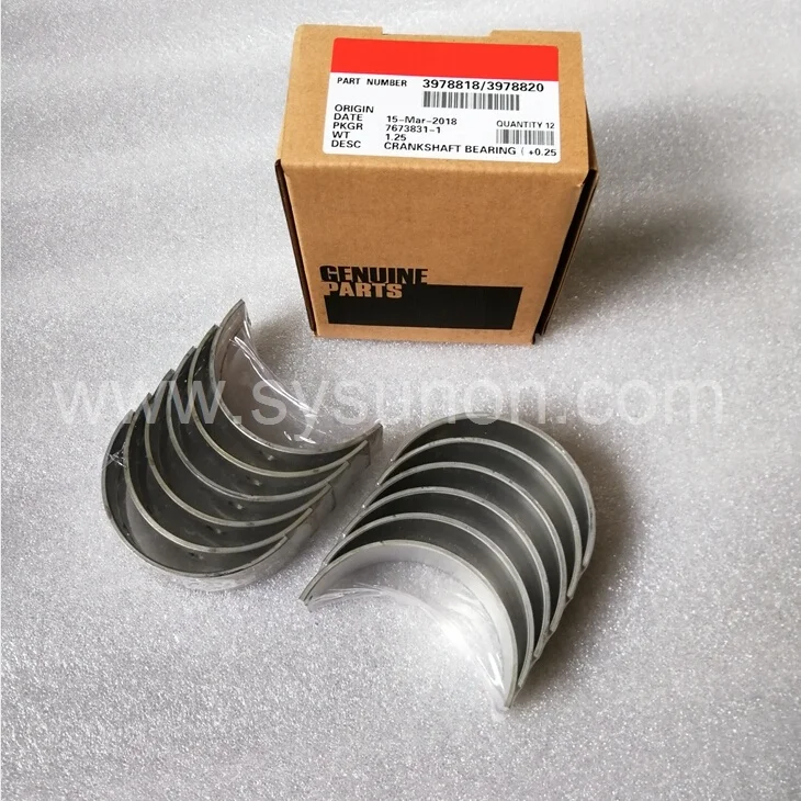 6BT автомобильный двигатель, алюминиевый коленчатый вал, основной подшипник 4955521 3978822 5287907 5287908 3978824