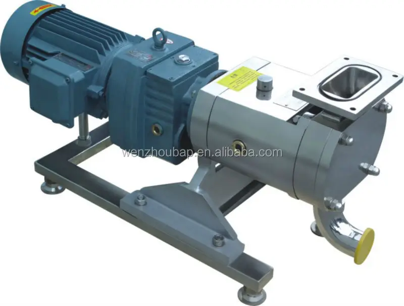 BOAO high viscosity liquid Rotary Lobe Pump (TR) Dry Grinding Mechanical Seal can idle long time rotor pump with hopper
