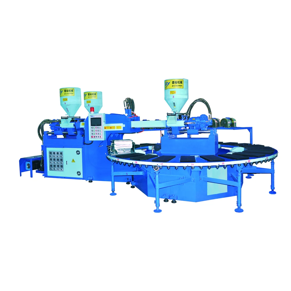 
Rotary one injection head three color shoe sole making machine for pvc 