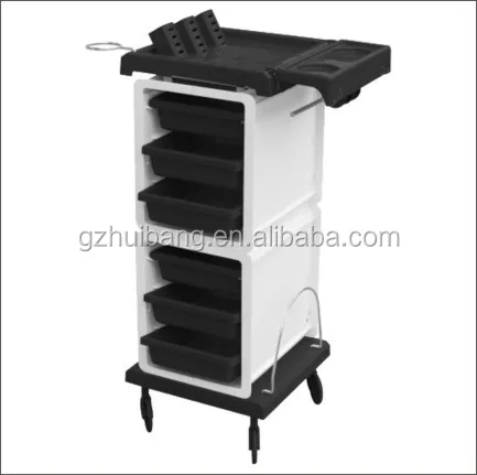 New style black and white high quality salon trolley cart for sale HB-G18-G5