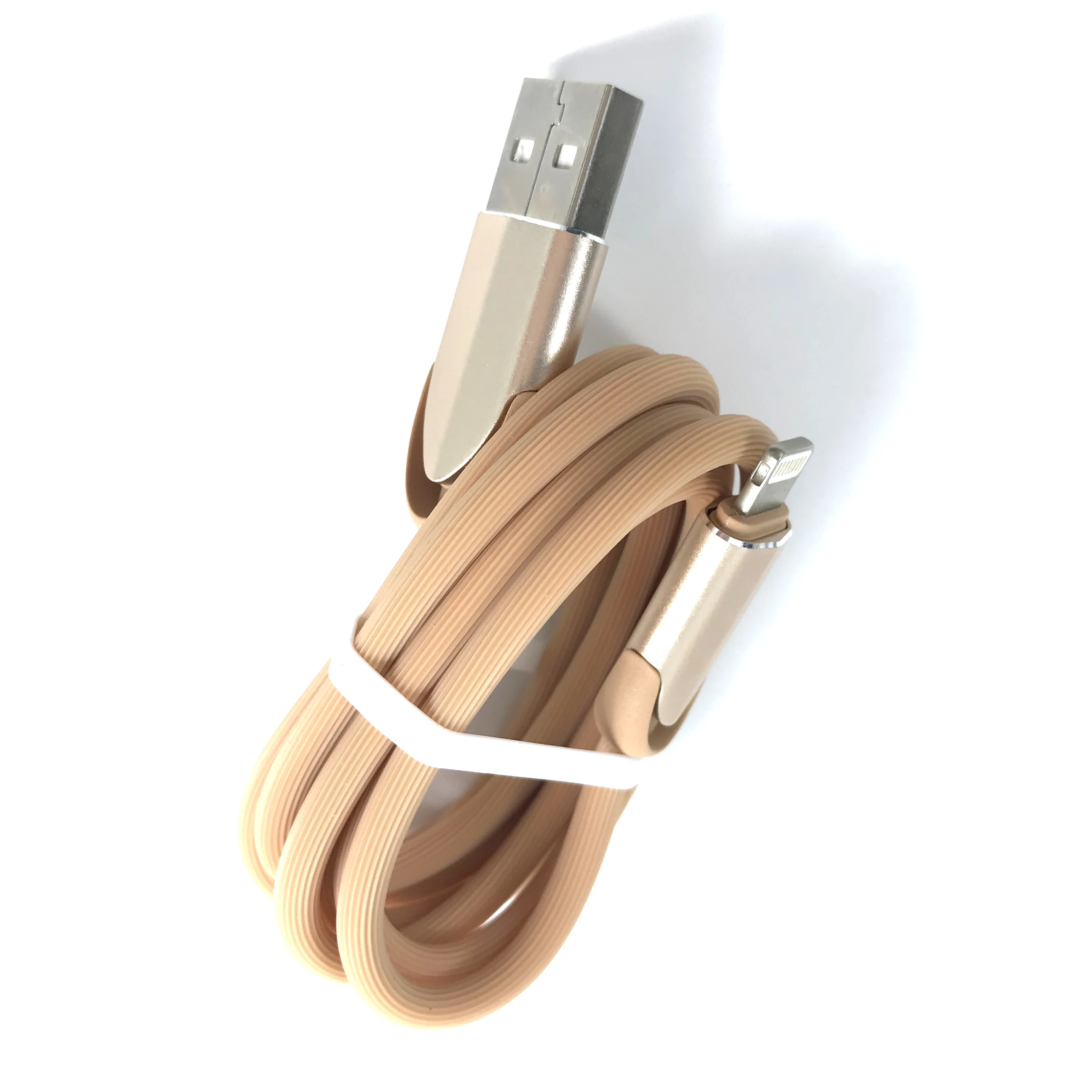 
Data Transmission Charging 2A Round 1 Meter Aluminum Alloy PVC Jacket USB Charger Cable for iPhone Huawei Samsung Phones 