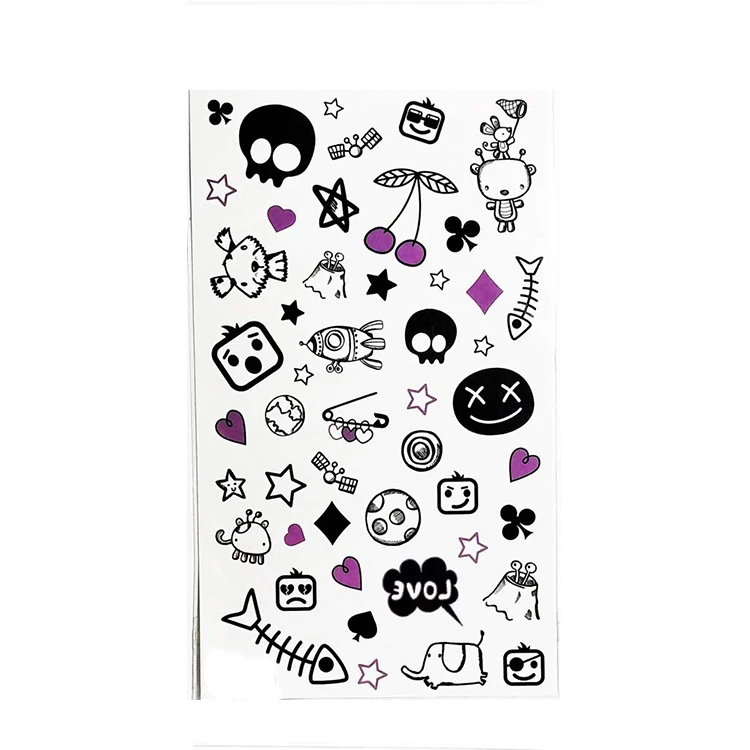 temporary tattoo paper,sexy skull design tattoo sticker vagina tattoo sticker