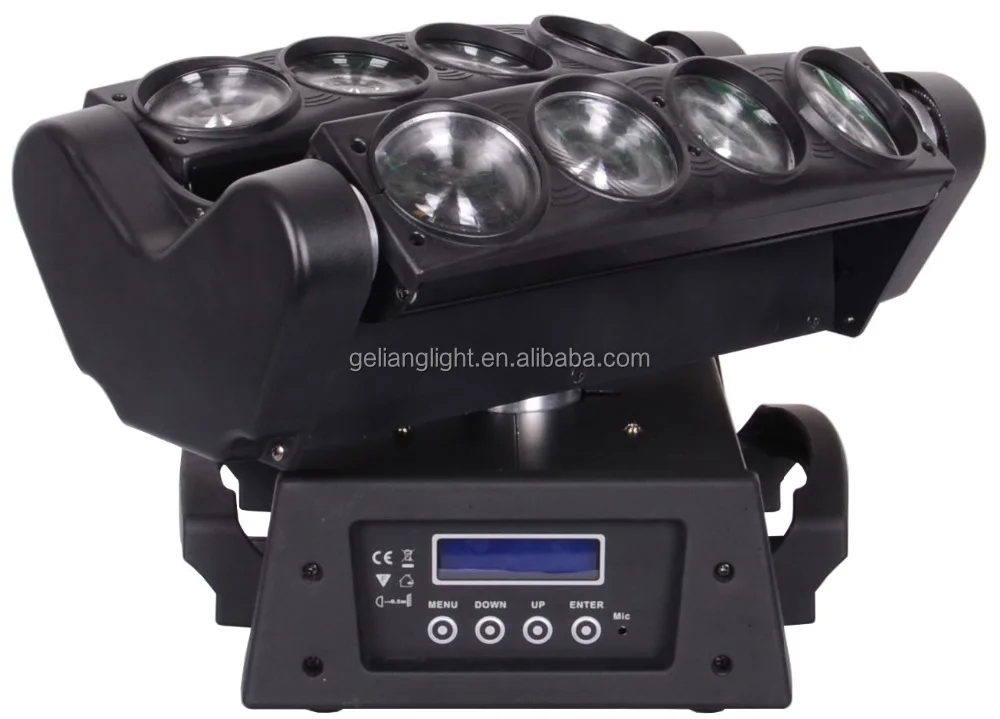 hot selling full color 8x10w 80w RGBW 4IN1 disco stage light led spider beam moving head light