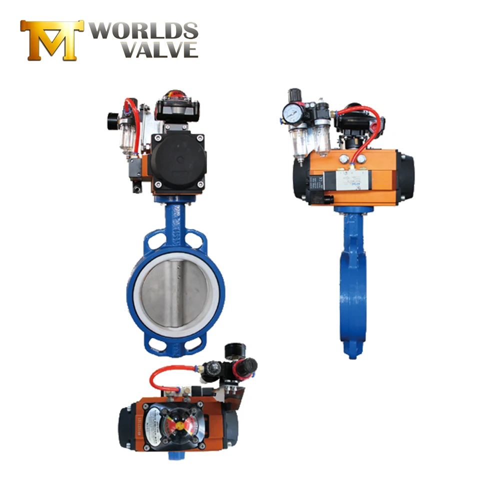 Double half axle soft sealing lined butterfly valve for pump butterfly valve