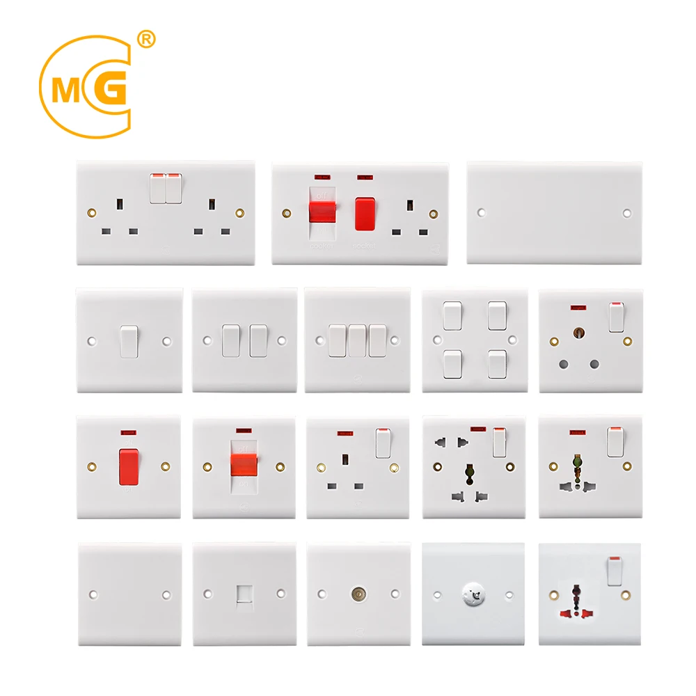 Electric 220V 10A 4 gang 1 2 way wall light switch