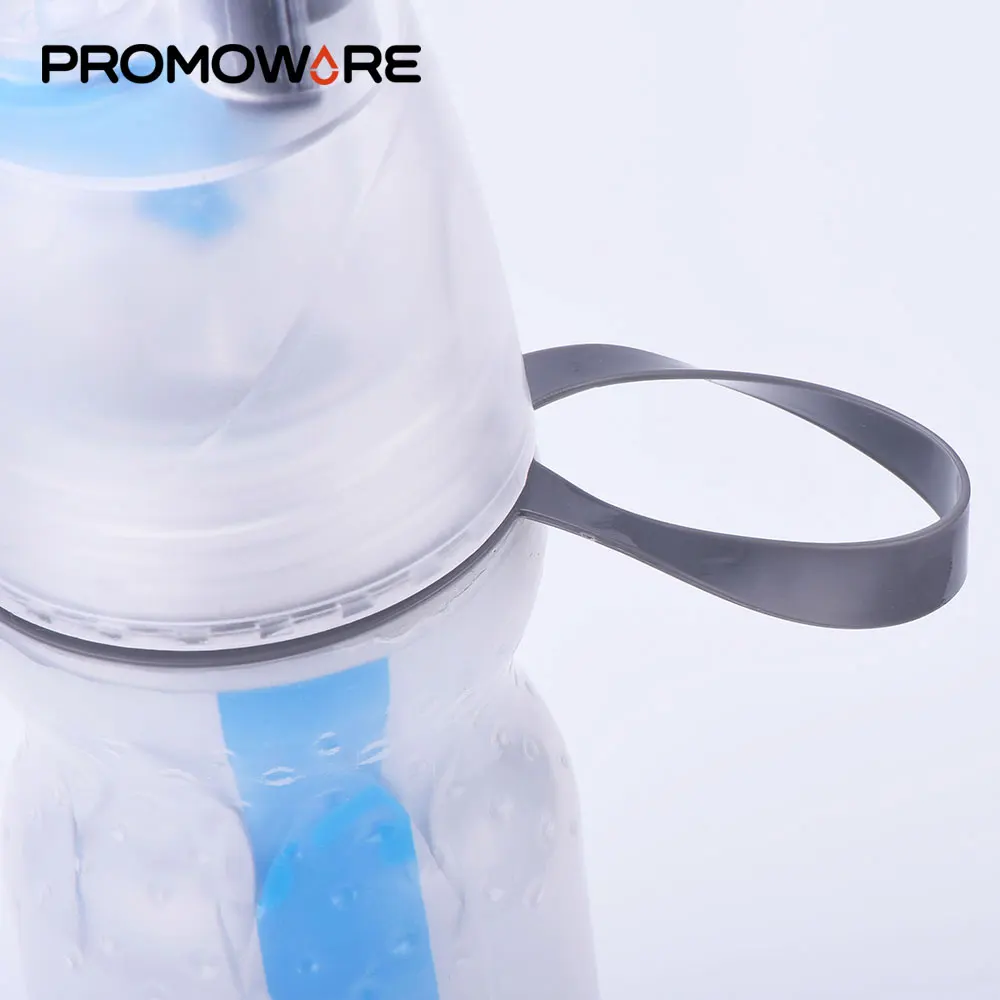 Wholesale Sippe Soft PE Plastic Mist Spray Bottle Wide Mouth Plastic Sports Squeeze Water Bottle with Mist Sprayer  Pop Up Lid