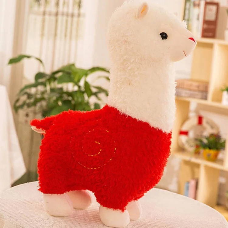 High quality vivid plush alpaca toy PP Cotton stuffed animal alpaca toys Soft Companion plush toy for children