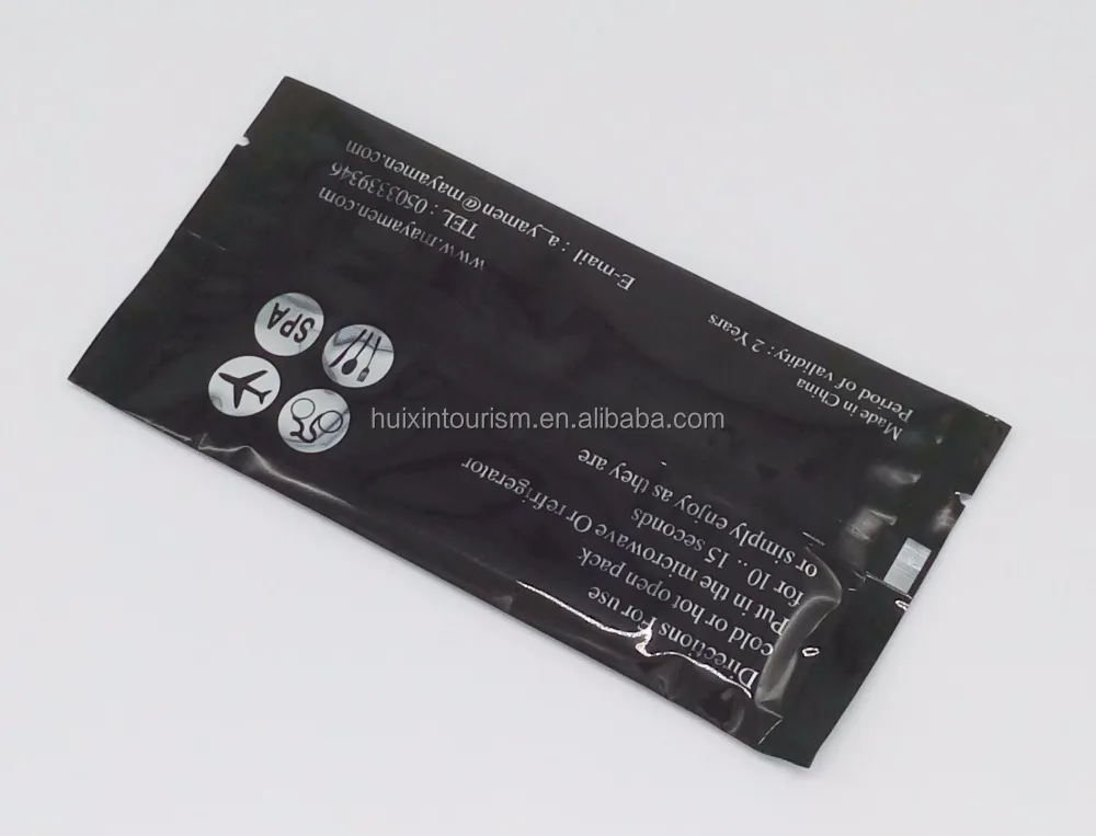 Restaurant disposable cotton wet towel with sachet package