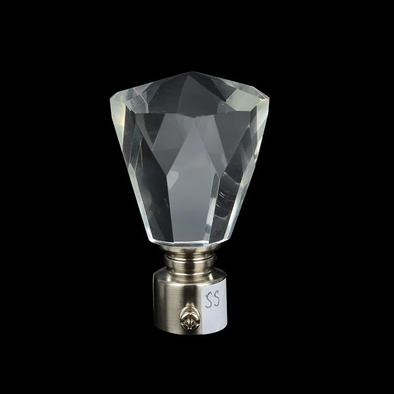 Stardeco high quality PVC package single double crystal curtain rods sets with curtain accessories