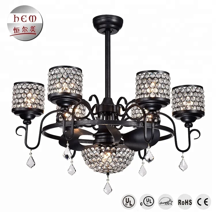 Remote Control Switch Type Chandelier Fan Speed Control Ceiling Fan Light With Remote Controller