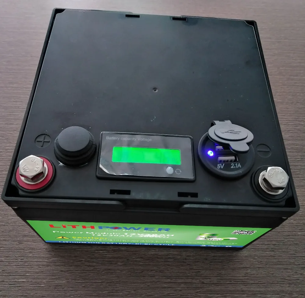 li-ion 12v 30ah/120ah/24v 50ah lithium ion battery with LCD indicator and 5v USB