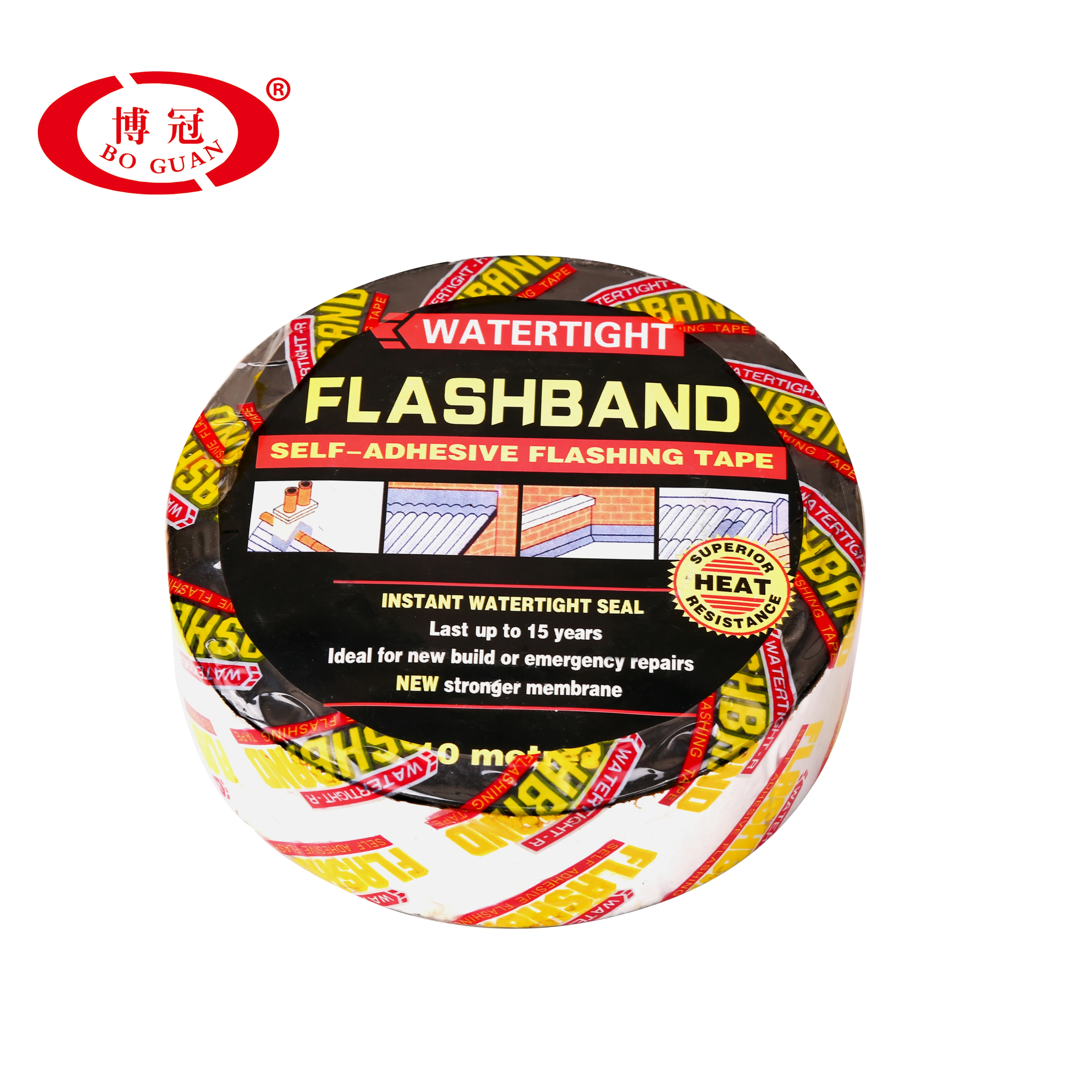 1.5mm Self-adhesive Rubber Bitumen flashing tape/flash band