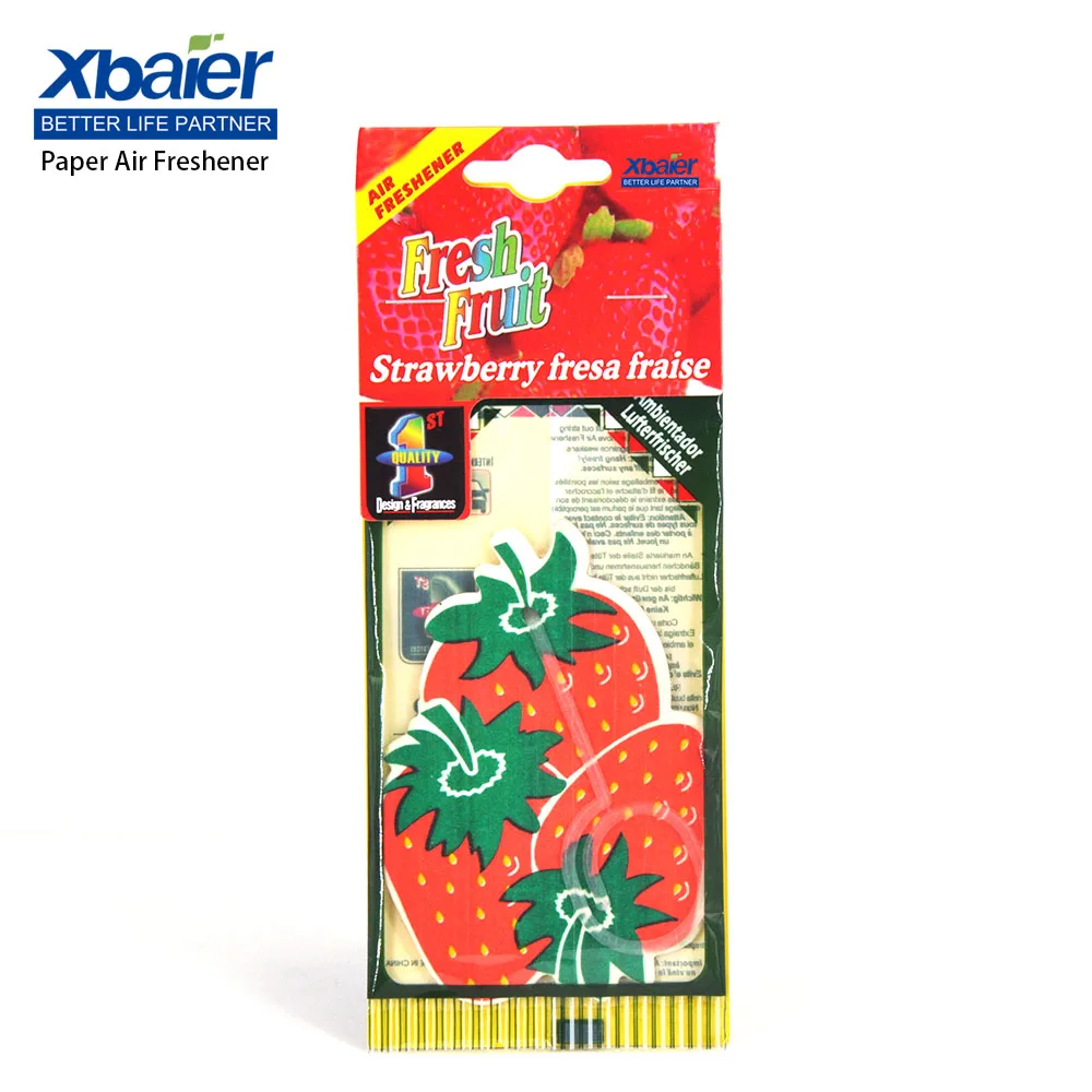 Top quality CMYK color promotional paper car air freshener hanging paper