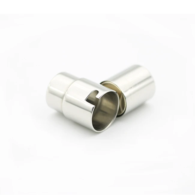 
8mm stainless steel end cap bracelet clasp types image end cap for leather bracelet 