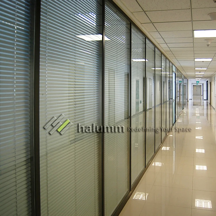 MDF Panel Partition Aluminum Frame Demountable Partitions Partition Walls in Wood for Interior,
