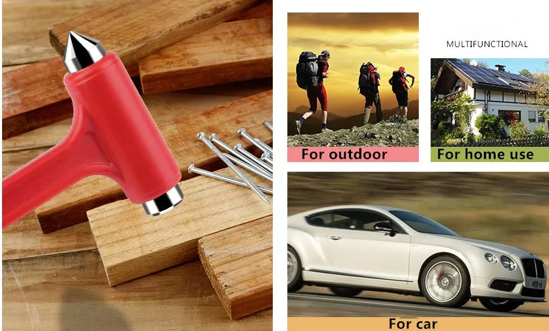 2in1 Car Safety Hammer Emergency Escape Tool kit Auto Car Window Glass Hammer Breaker and Seat Belt Cutter Escape Tool