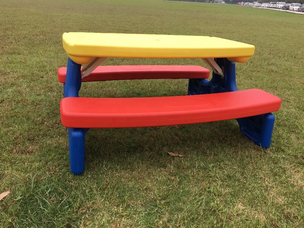 Hot sale plastic picnic kids integral table and stool chair