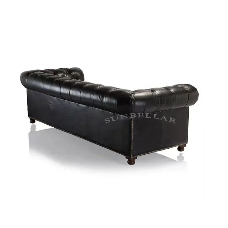 
office sofa genuine leather tufted chesterfield leather sofa sets for living room couch sofa 