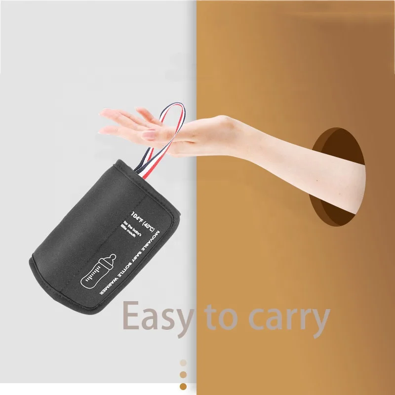 Baby Bottle Warmer - USB Portable Travel Mug Milk Heater Bottle Heater Feeding Bottle Infant Storage Bag