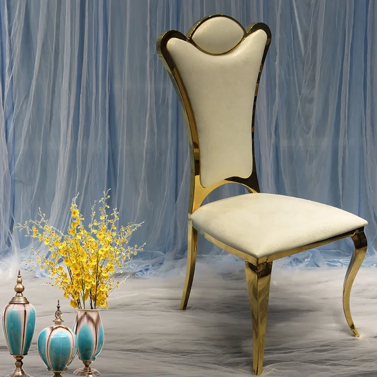 Wholesale electroplating heart-shaped high backrest chair