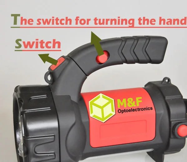 Professional Battery Operated Projector Rotating Mini Portable Handheld Led Searchlight