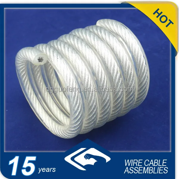 Galvanized steel coated in PU red spring rope