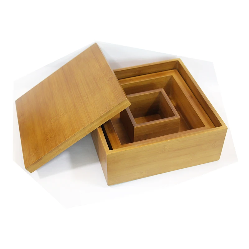Высококачественная коробка для эфирного масла из бамбукового дерева без заусенцев